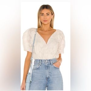 ASTR The Label - Colby Puff Sleeve Bodysuit in Cream